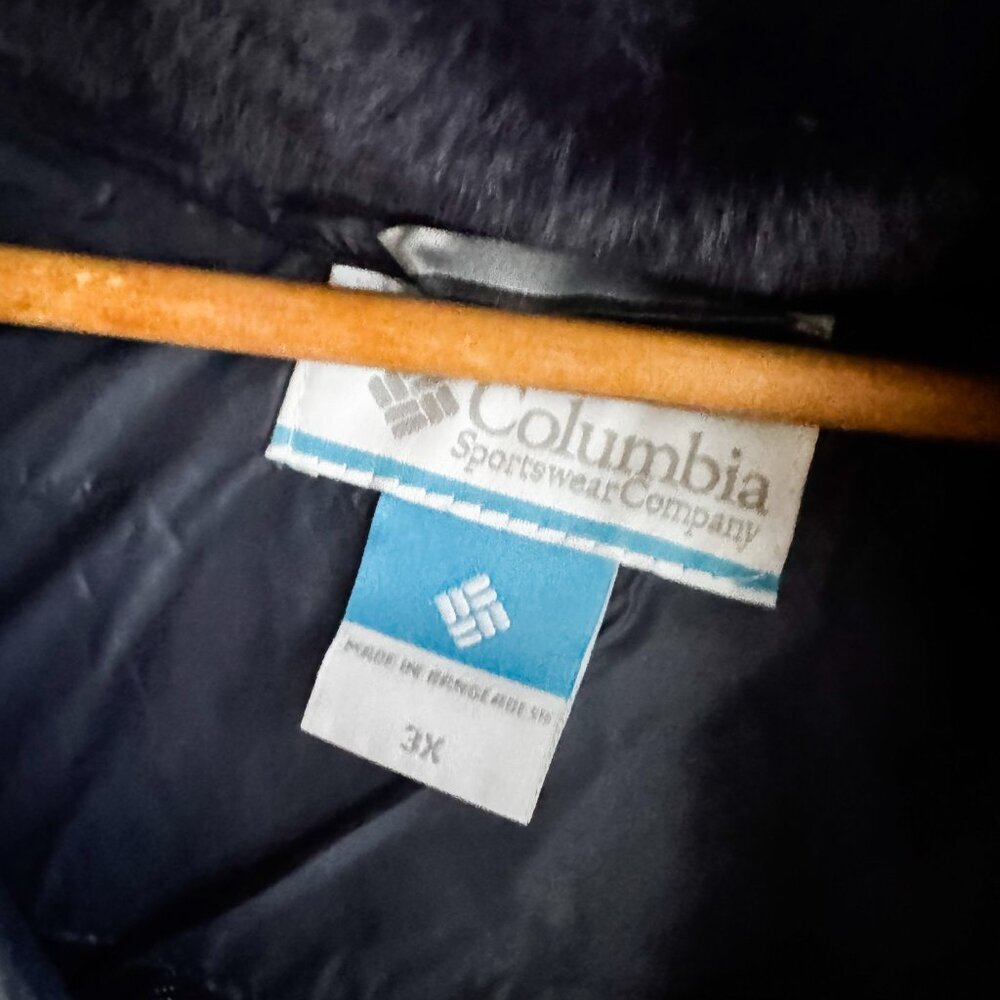 Columbia Autumn Park Navy Blue Down Filled Puffer Jacket 3X - Picture 4 of 7